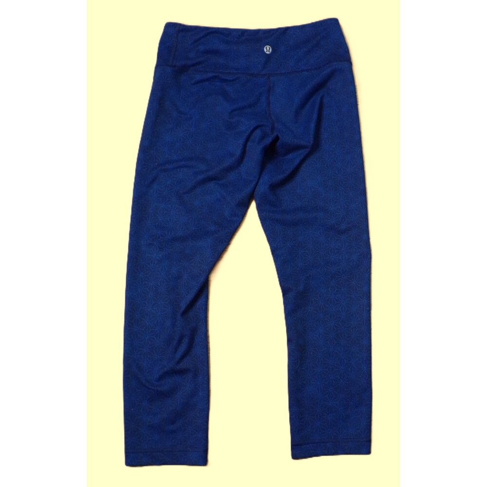 🆕LULULEMON Wunder Under High-Rise 7/8 Leggings Blue Star Print Size 4 - Picture 3 of 4